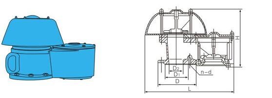 型全天候呼吸阀结构图纸
